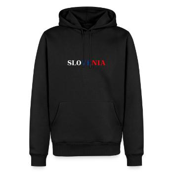 Slovénie Idée cadeau Drapeau slovène Drapeau - Sweat à capuche Premium bio Homme - noir - Devant - Nico (187cm)
