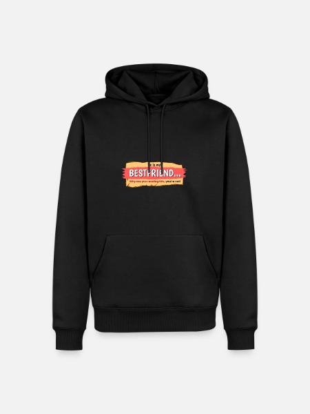 Mein bester Freund? Du nicht! - Männer Premium Bio Hoodie - Schwarz