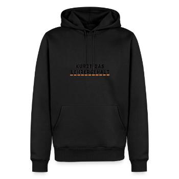 Kürzt das Lehrergehalt - Männer Premium Bio Hoodie - Schwarz - Vorne - Nico (187cm)