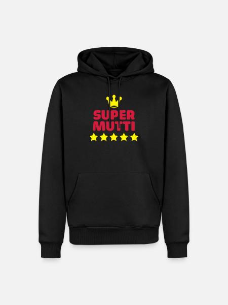 Super Mom Super mom äidin äiti - Premium luomulaatuinen miesten huppari - musta