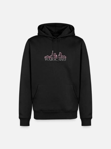 Warschau Polen Geschenk - Männer Premium Bio Hoodie - Schwarz