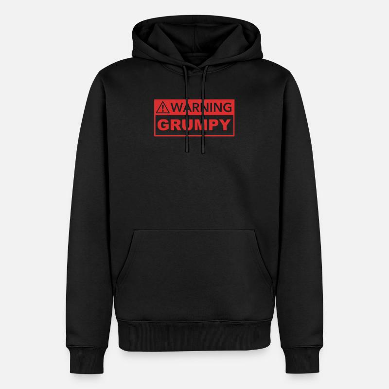 Attention grincheux - Sweat à capuche Premium bio Homme - noir