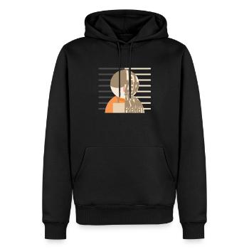 Letzter Tag in Freiheit! - Männer Premium Bio Hoodie - Schwarz - Vorne - Nico (187cm)