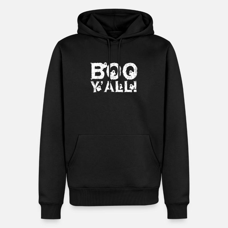 Halloween Geist - Männer Premium Bio Hoodie - Schwarz