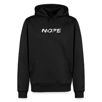 Nope - Men’s Premium Organic Hoodie - black - Front - Nico (187cm)