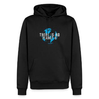 Planet B - Le jour de la Terre de la Terre Mère - Sweat à capuche Premium bio Homme - noir - Devant - Nico (187cm)