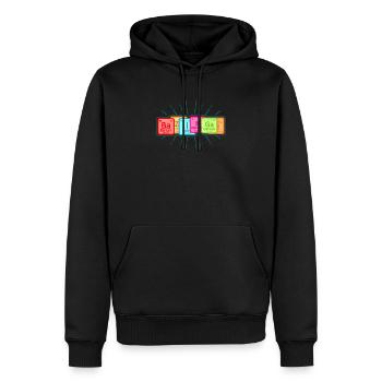 BaZNGA! Tableau périodique Big Bang Theory - Sweat à capuche Premium bio Homme - noir - Devant - Nico (187cm)