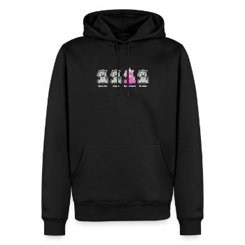 Licorne Appaloosa - Sweat à capuche Premium bio Homme - noir - Devant - Nico (187cm)