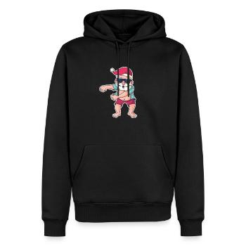 Danse du père Noël en été - Sweat à capuche Premium bio Homme - noir - Devant - Nico (187cm)