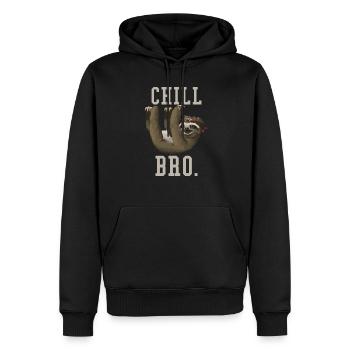 indolence - Sweat à capuche Premium bio Homme - noir - Devant - Nico (187cm)