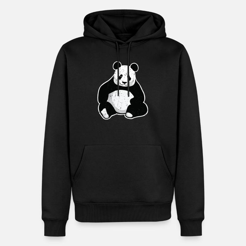 Panda géant du grand panda - Sweat à capuche Premium bio Homme - noir