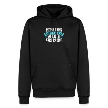 Kart Go Kart Go Kart Racing Hommes Piste Cadeau - Sweat à capuche Premium bio Homme - noir - Devant - Nico (187cm)