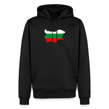 Drapeau bulgare Enters Bulgaria Bulgarie - Sweat à capuche Premium bio Homme - noir - Devant - Nico (187cm)