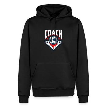 Fußballtrainer - Männer Premium Bio Hoodie - Schwarz - Vorne - Nico (187cm)