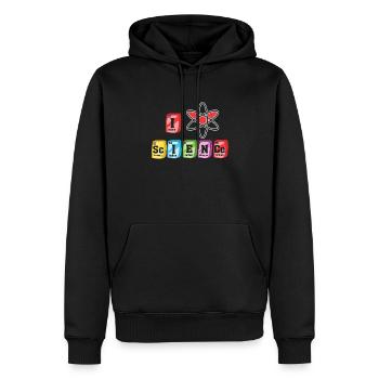 Amour de la science - Sweat à capuche Premium bio Homme - noir - Devant - Nico (187cm)