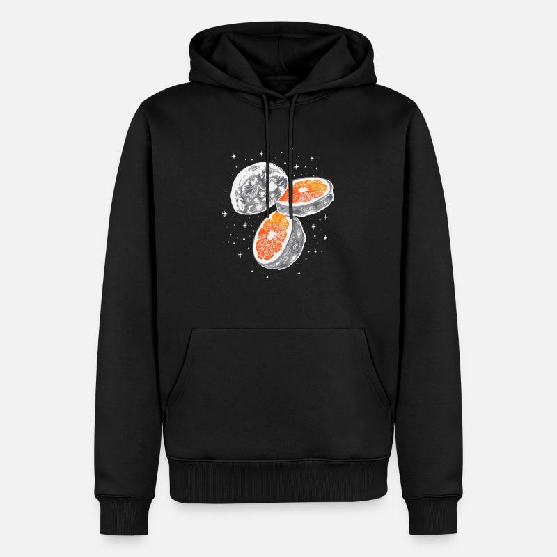 COOL MOON ORANGE SLICE - Sweat à capuche Premium bio Homme - noir