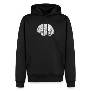 Anatomie du cerveau neurologue docteur docteur neurologie - Sweat à capuche Premium bio Homme - noir - Devant - Nico (187cm)