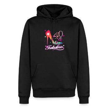 Fabulous 40 Geburtstagsgeschenk - Männer Premium Bio Hoodie - Schwarz - Vorne - Nico (187cm)