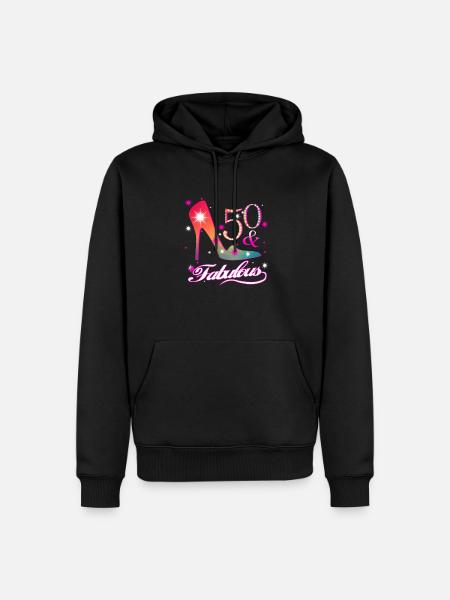 fabulous 50th birthday present - Men’s Premium Organic Hoodie - black