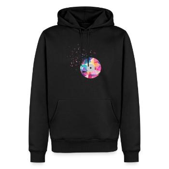 Music CD Music Note - Men’s Premium Organic Hoodie - black - Front - Nico (187cm)