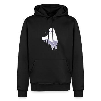 T-shirt d'Halloween - T-shirt Ghost - Drôle - Sweat à capuche Premium bio Homme - noir - Devant - Nico (187cm)