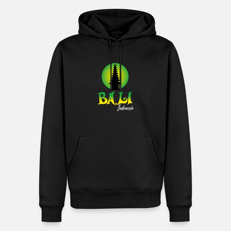 Bali - Sweat à capuche Premium bio Homme - noir