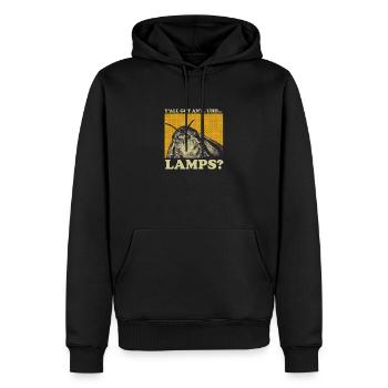 Papillon papillon lampe lampe papillon - Sweat à capuche Premium bio Homme - noir - Devant - Nico (187cm)