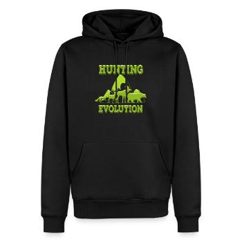 Chasse Evolution T-Shirt Chasse Cadeau pour chasseurs - Sweat à capuche Premium bio Homme - noir - Devant - Nico (187cm)