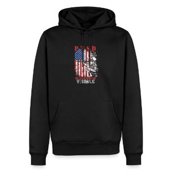 Militär Veteran PTSD Posttraumatisch Geschenk - Männer Premium Bio Hoodie - Schwarz - Vorne - Nico (187cm)