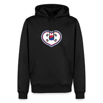 Korea South Korean Heart gift Christmas kids trave - Männer Premium Bio Hoodie - Schwarz - Vorne - Nico (187cm)