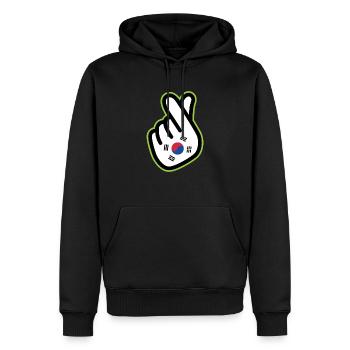 Nordkorea Südkorea Korea Fahne Asien - Männer Premium Bio Hoodie - Schwarz - Vorne - Nico (187cm)
