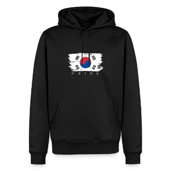 Corée du Nord Corée du Sud cadeau drapeau drapeau - Sweat à capuche Premium bio Homme - noir - Devant - Nico (187cm)