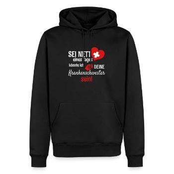 nurse - Men’s Premium Organic Hoodie - black - Front - Nico (187cm)