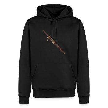 Bassoon gift tones sounds music - Men’s Premium Organic Hoodie - black - Front - Nico (187cm)
