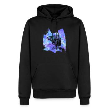 Beaver weasel otter rodent t shirt gift - Men’s Premium Organic Hoodie - black - Front - Nico (187cm)