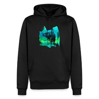 beaver - Men’s Premium Organic Hoodie - black - Front - Nico (187cm)