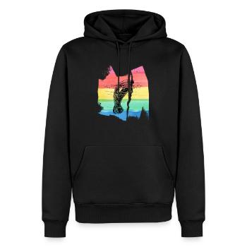 Walross Robbe Walross Kuh T Shirt - Männer Premium Bio Hoodie - Schwarz - Vorne - Nico (187cm)