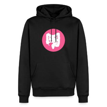 Darm- - Männer Premium Bio Hoodie - Schwarz - Vorne - Nico (187cm)