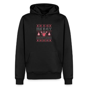 Joyeux Hardstylemas - Hardstyle Noël - Sweat à capuche Premium bio Homme - noir - Devant - Nico (187cm)