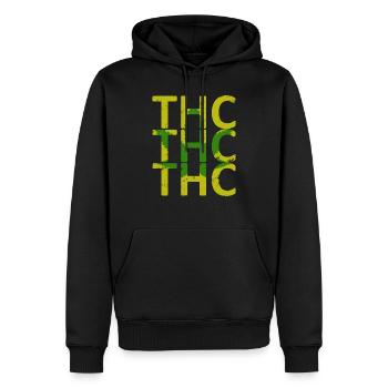 Mauvaises herbes THC - Sweat à capuche Premium bio Homme - noir - Devant - Nico (187cm)