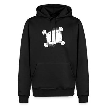Vide nuage de combat comique pour vos propres textes et motifs - Sweat à capuche Premium bio Homme - noir - Devant - Nico (187cm)