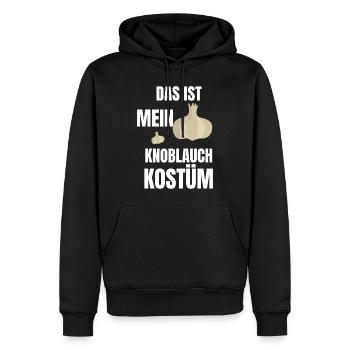 Das ist mein Knoblauch Kostüm Geschenkidee Lustig - Männer Premium Bio Hoodie - Schwarz - Vorne - Nico (187cm)