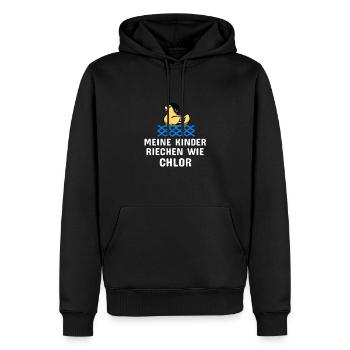 Schwimmen Spruch Lustig Meine Kinder Riechen Wie - Männer Premium Bio Hoodie - Schwarz - Vorne - Nico (187cm)
