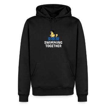 Schwimmen Lernen Swimming Together - Männer Premium Bio Hoodie - Schwarz - Vorne - Nico (187cm)