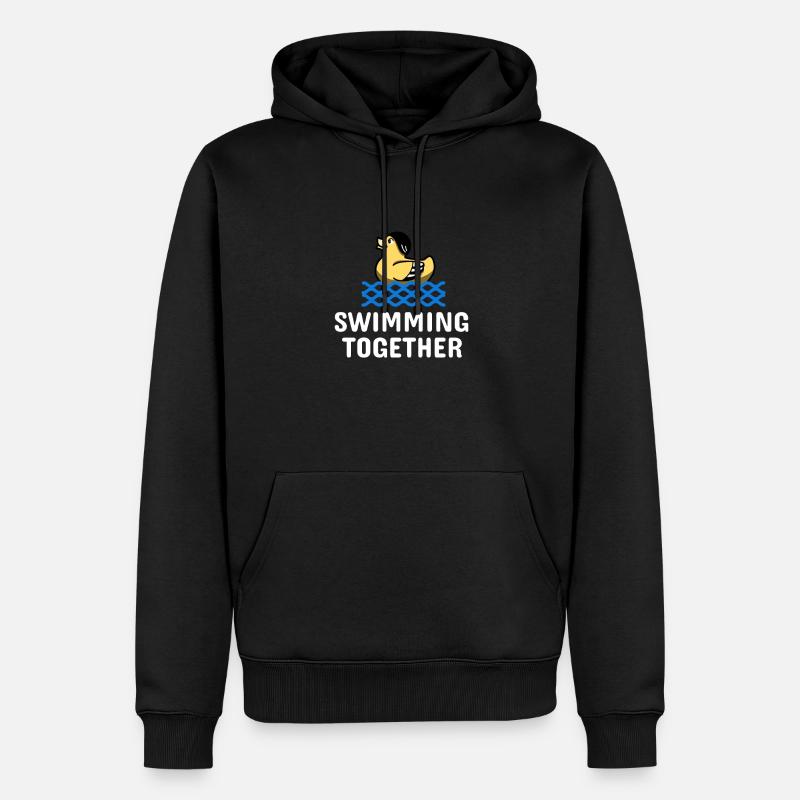 Apprenez à nager Nager ensemble - Sweat à capuche Premium bio Homme - noir