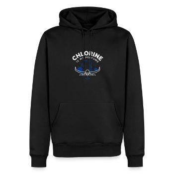 Schwimmen Spruch Lustig Chlorine Is My Perfume - Männer Premium Bio Hoodie - Schwarz - Vorne - Nico (187cm)