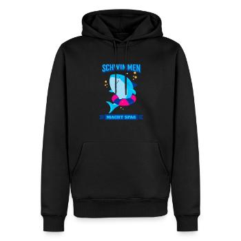 Schwimmen Lernen Schwimmen Macht Spaß - Männer Premium Bio Hoodie - Schwarz - Vorne - Nico (187cm)