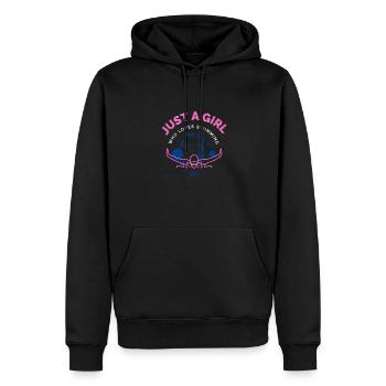 Schwimmen Spruch Lustig Just A Girl Who Loves - Männer Premium Bio Hoodie - Schwarz - Vorne - Nico (187cm)