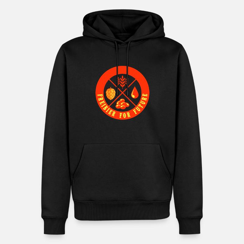 Biertrinker Freibier For Future - Männer Premium Bio Hoodie - Schwarz
