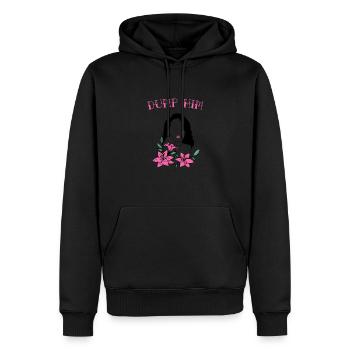 Weltfrauentag Dump Him Frauen Silhouette - Männer Premium Bio Hoodie - Schwarz - Vorne - Nico (187cm)